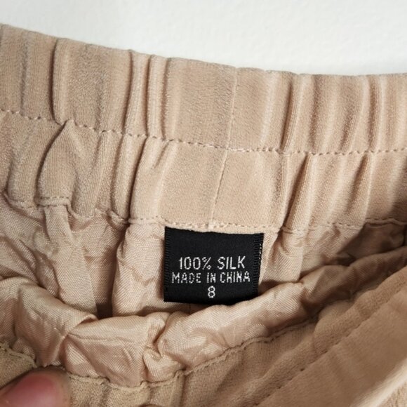 Vintage Pull On Neutral Tan Pencil Skirt Size - Picture 10 of 12